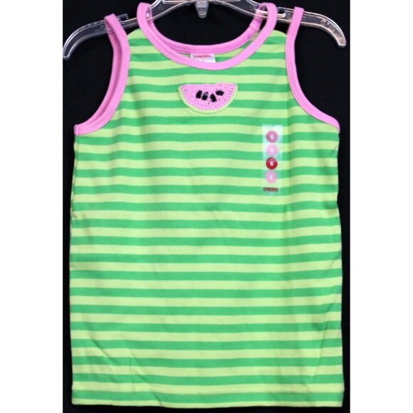 NWT 2006 Gymboree Tutti Fruity 4pc Outfit sz 6 Tank Capris Sunglasses Flip Flop - Picture 2 of 16